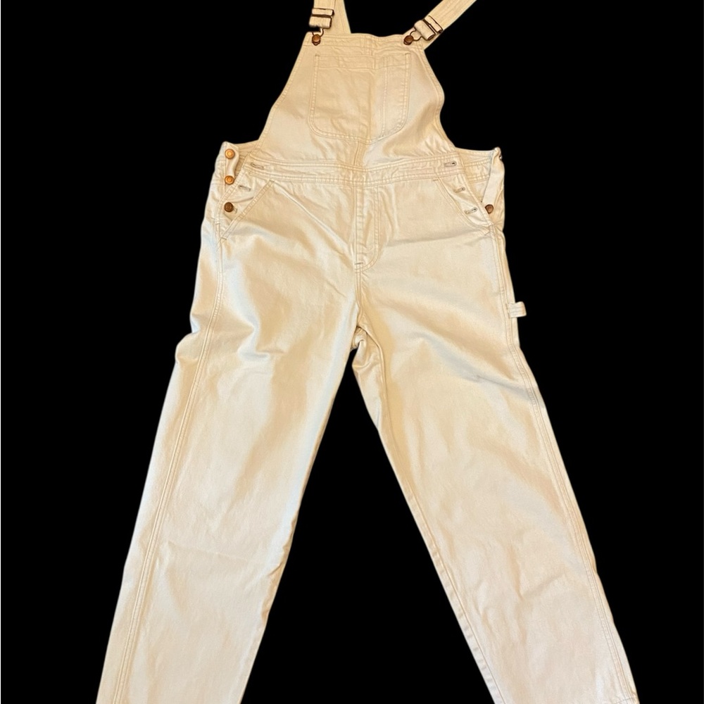 J. Crew Cream Denim Overalls